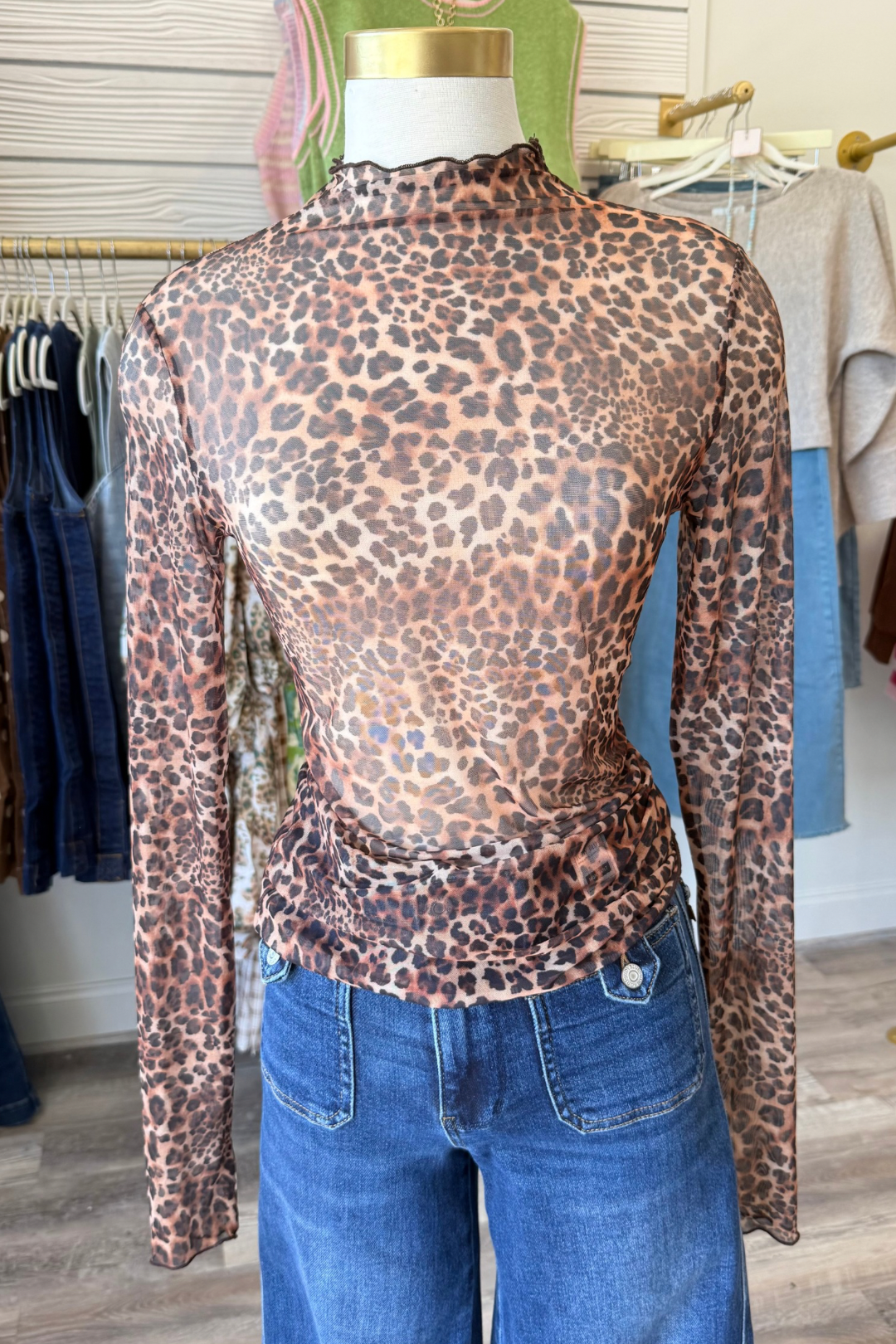 Wild Side Sheer Top