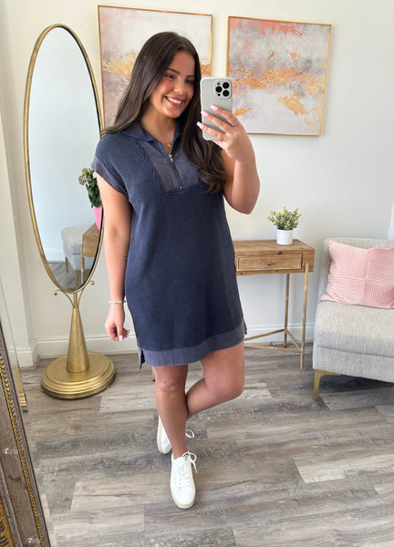 Washed Waffle Weekend Dress