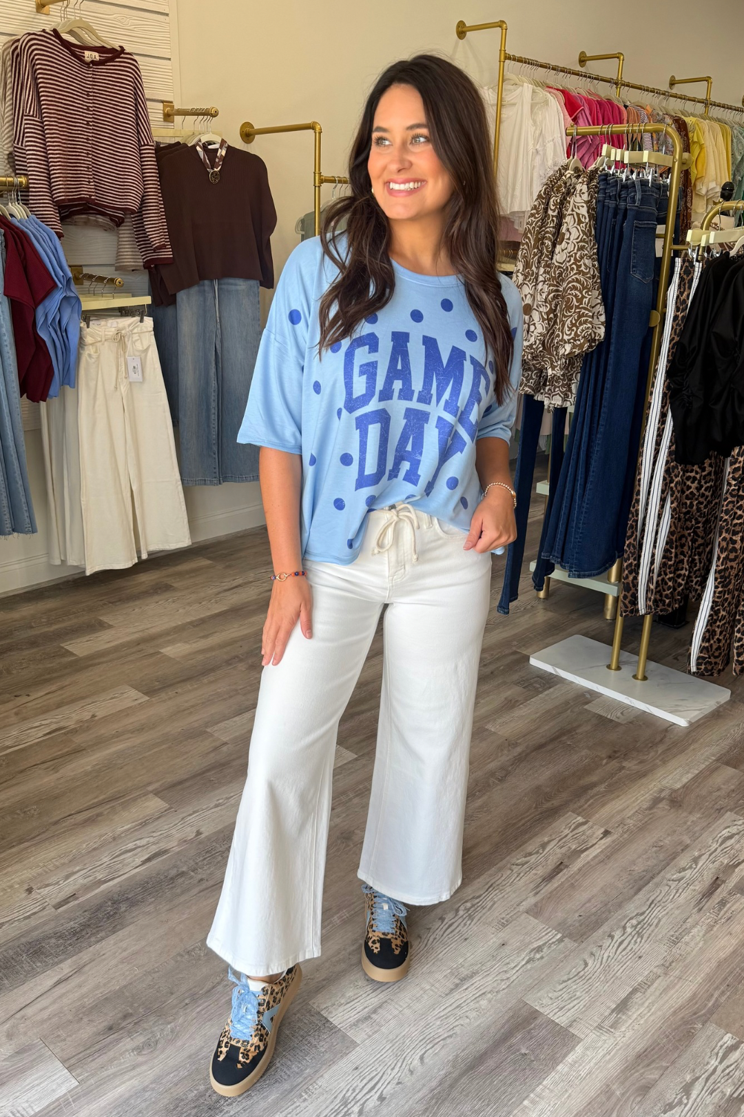 Game Day Polka Dot Top