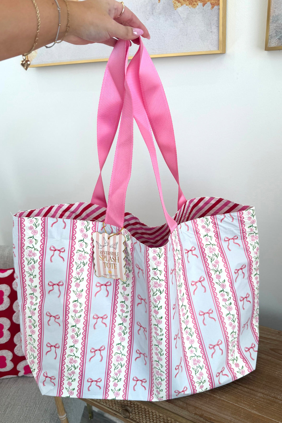 Bow & Blossom Splash Tote