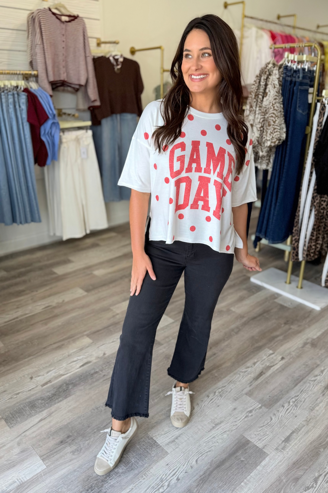 Game Day Polka Dot Top