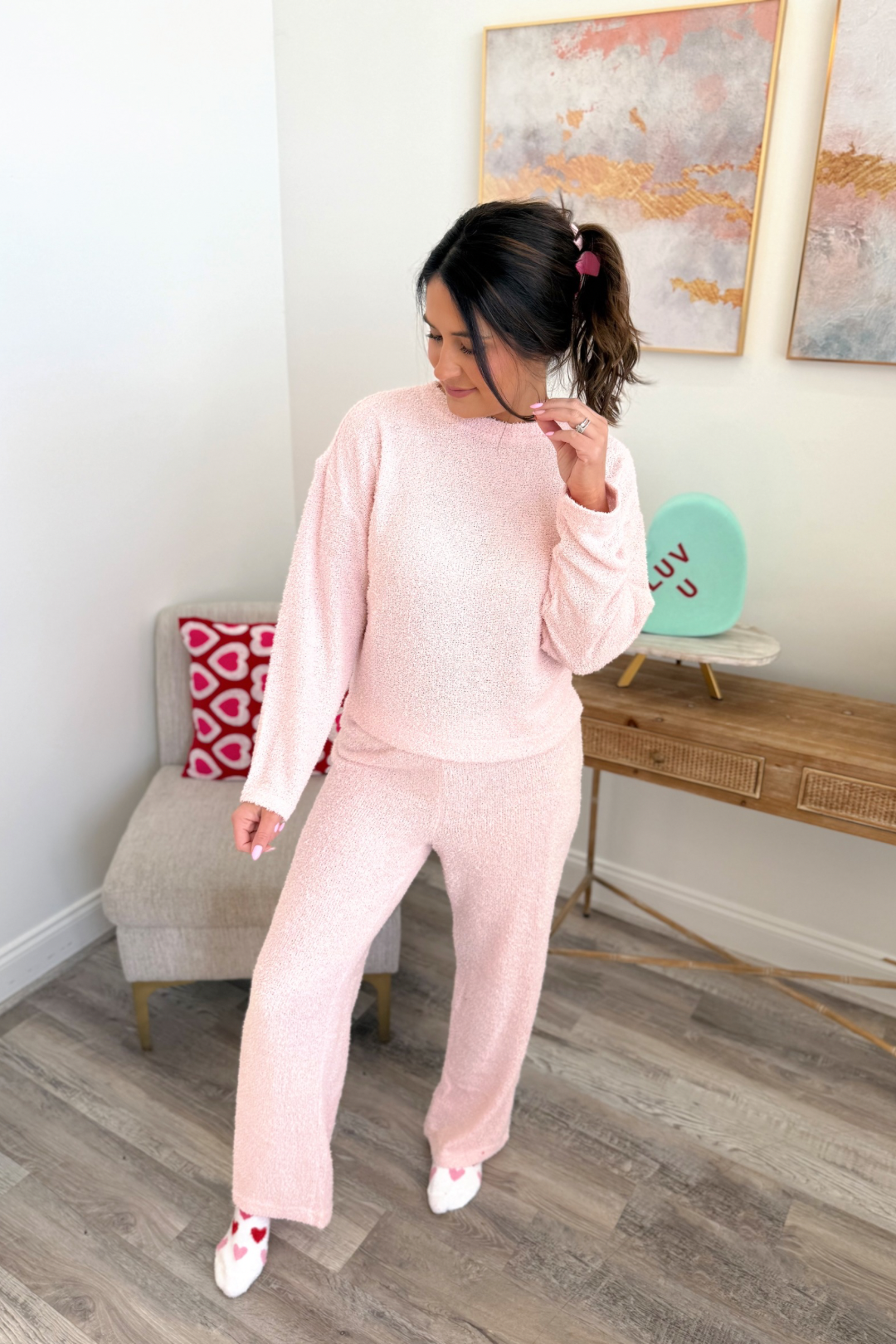 Petal Pink Cozy Lounge Set *Final Sale*
