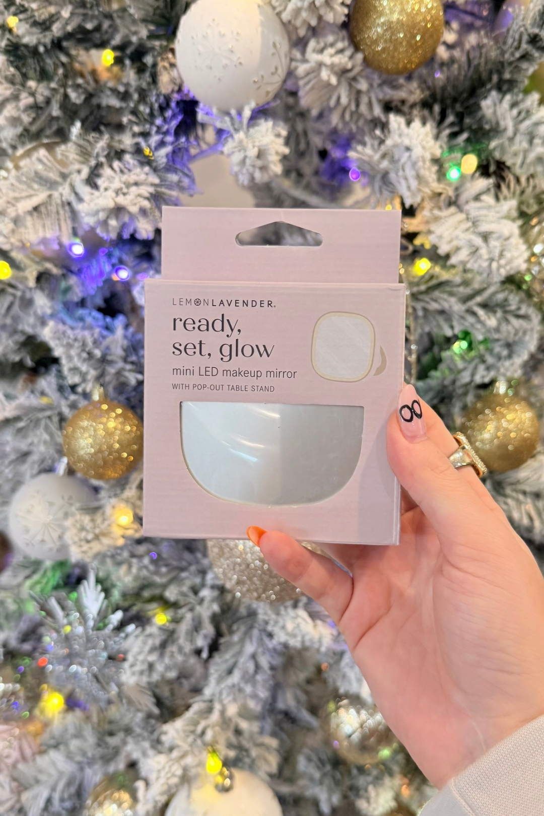 Lemon Lavender LED Light Up Mini Mirror