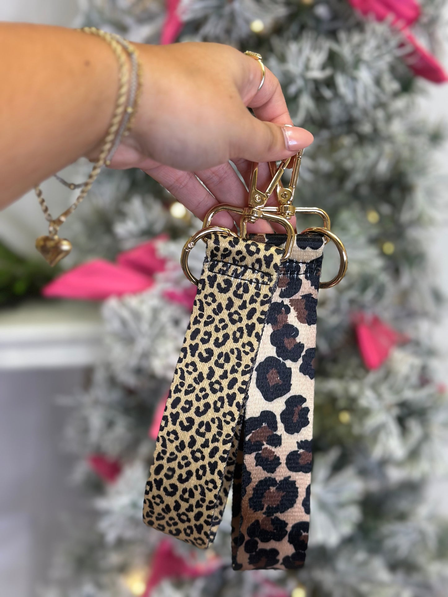 Animal Print Wristlet Keychain