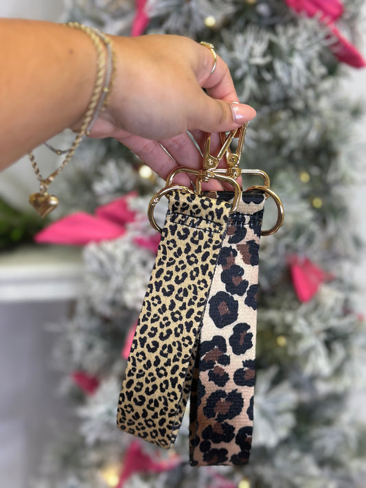 Animal Print Wristlet Keychain