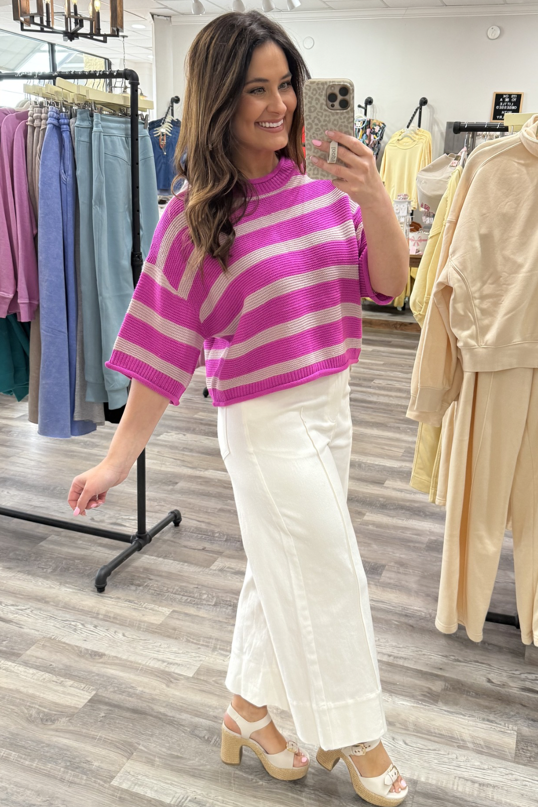 Berry Stripe Sweater