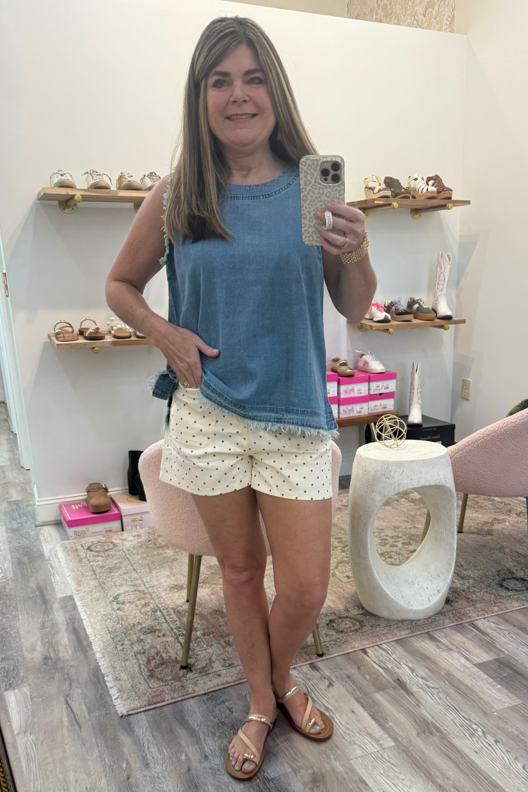 Frayed & Free Denim Top