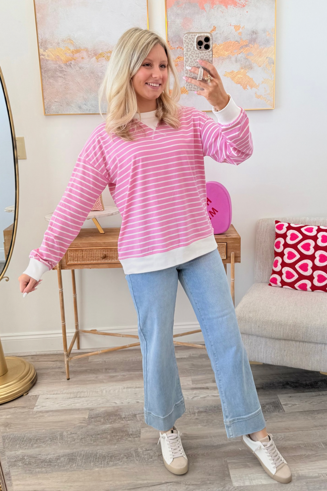 Cotton Candy Striped Pullover  **Final Sale**