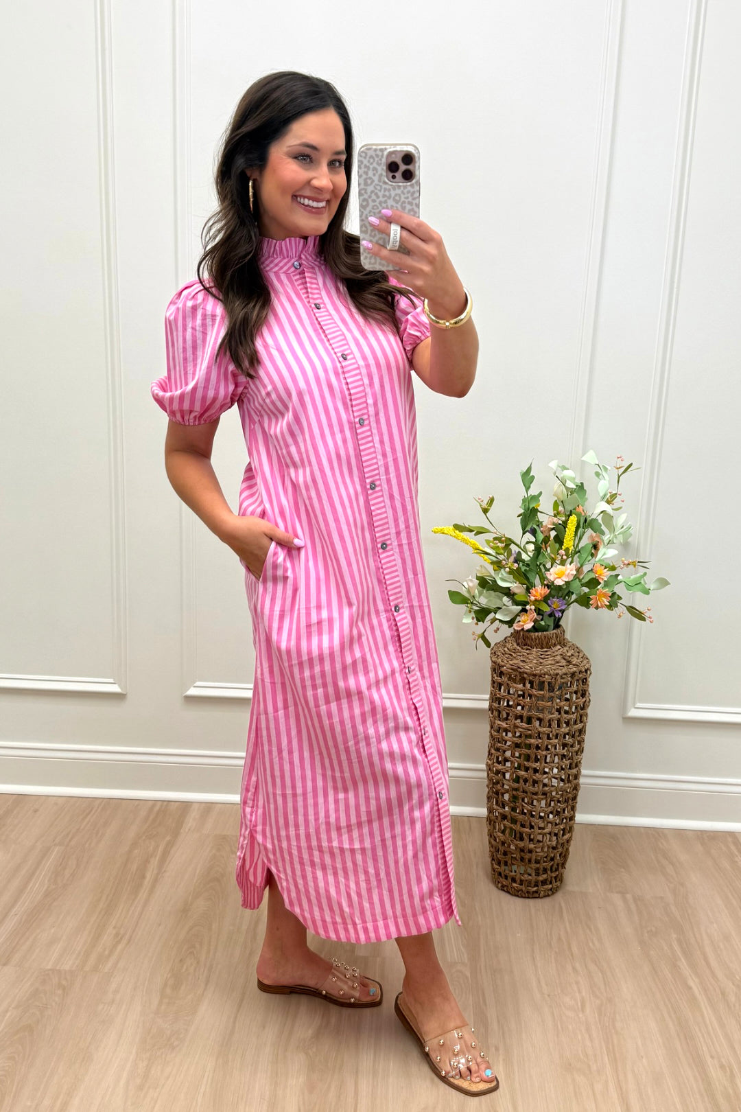 Flirt In Stripes Maxi Dress