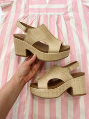 Miss Carley Raffia Wedge