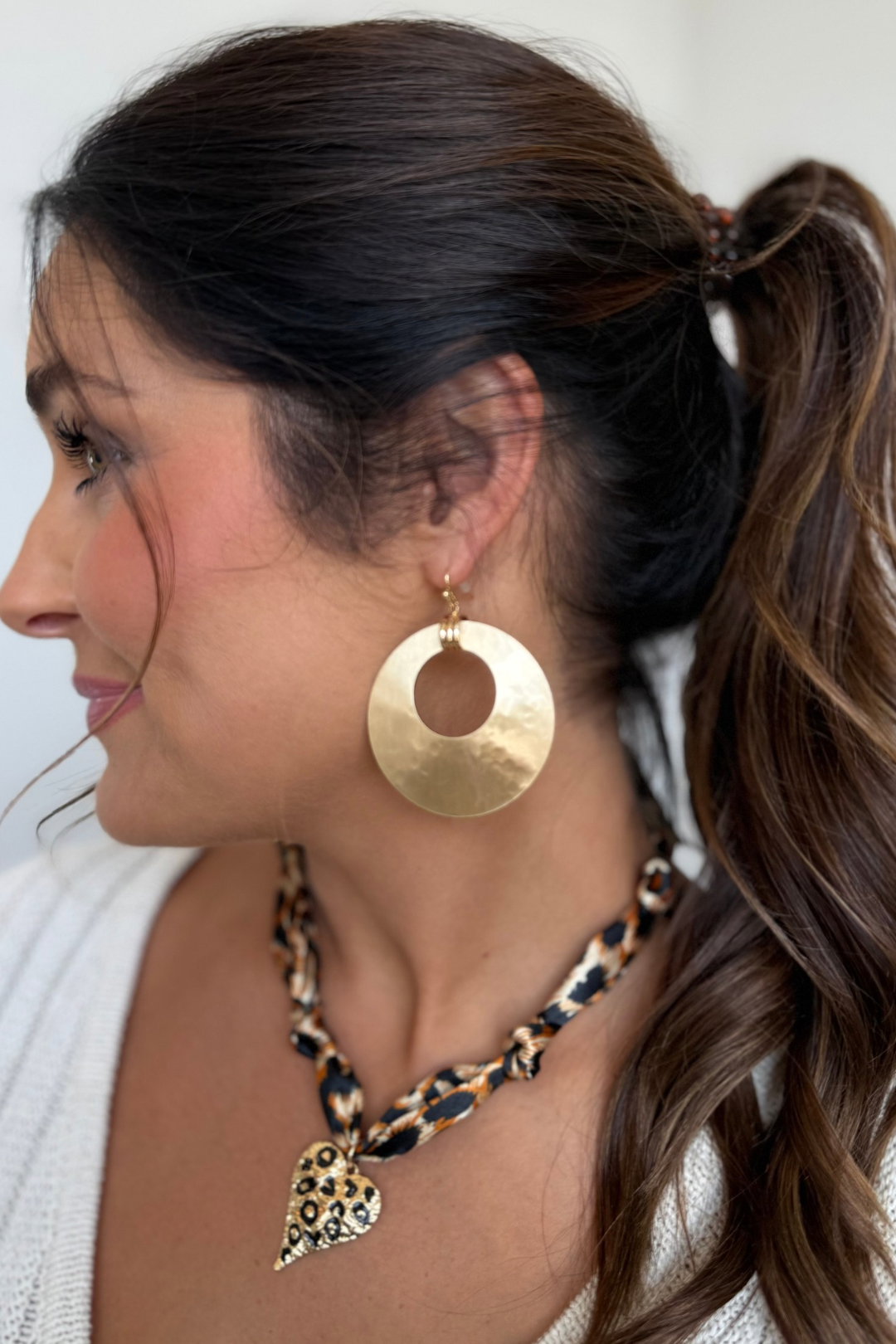 Luxe Hammered Disc Earrings