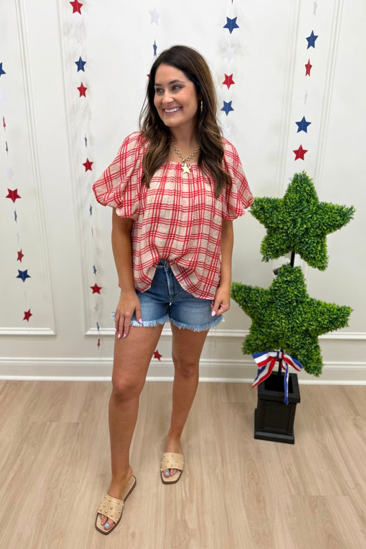 Check & Charm Top