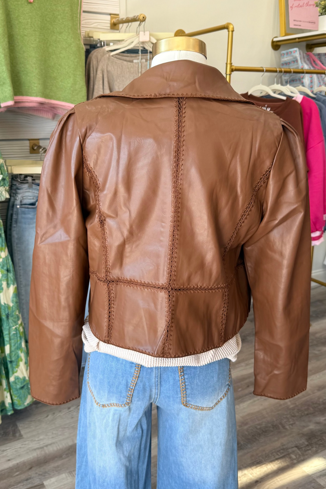 Stitched In Style Leather Jacket