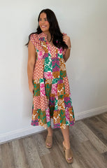 Boho Bloom Midi Dress