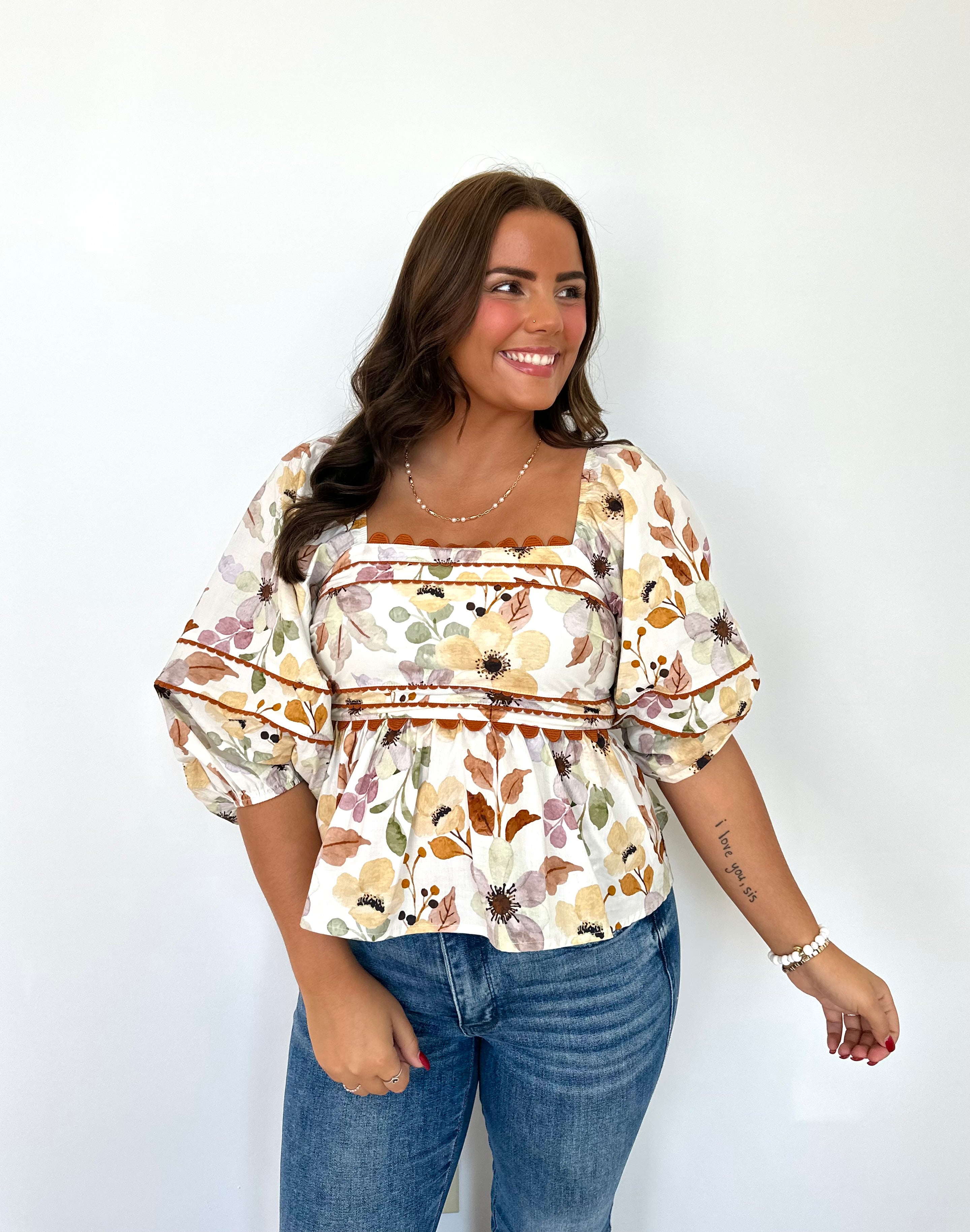 Autumn Afternoon Peplum Top