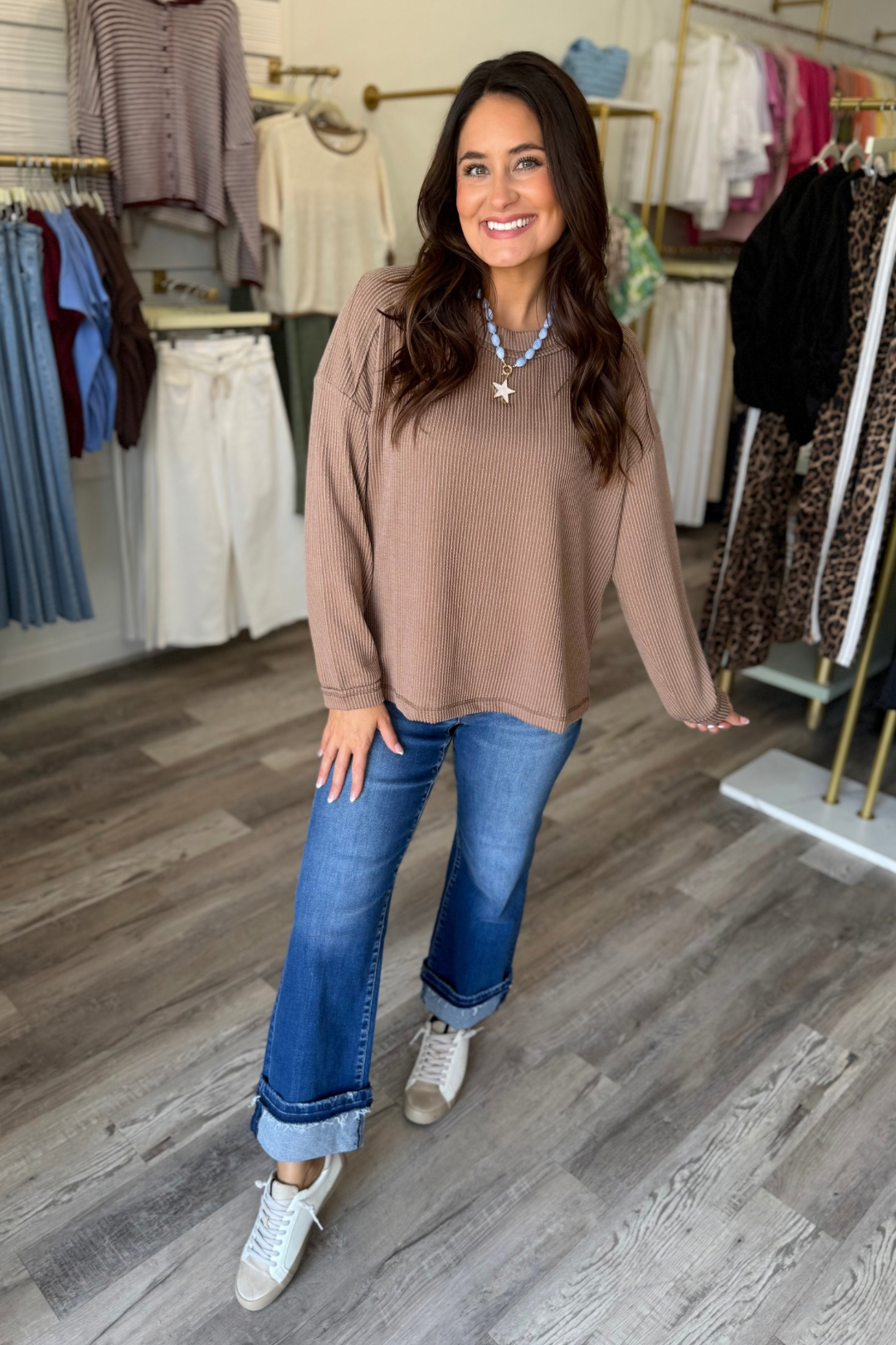 Mocha Hour Top