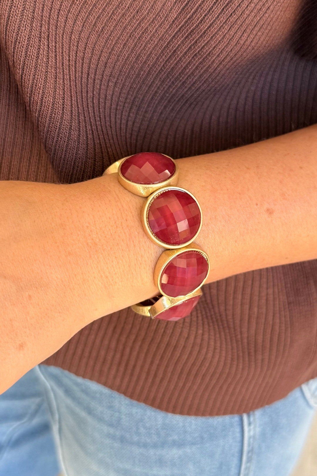 Luxe Round Facet Bracelet