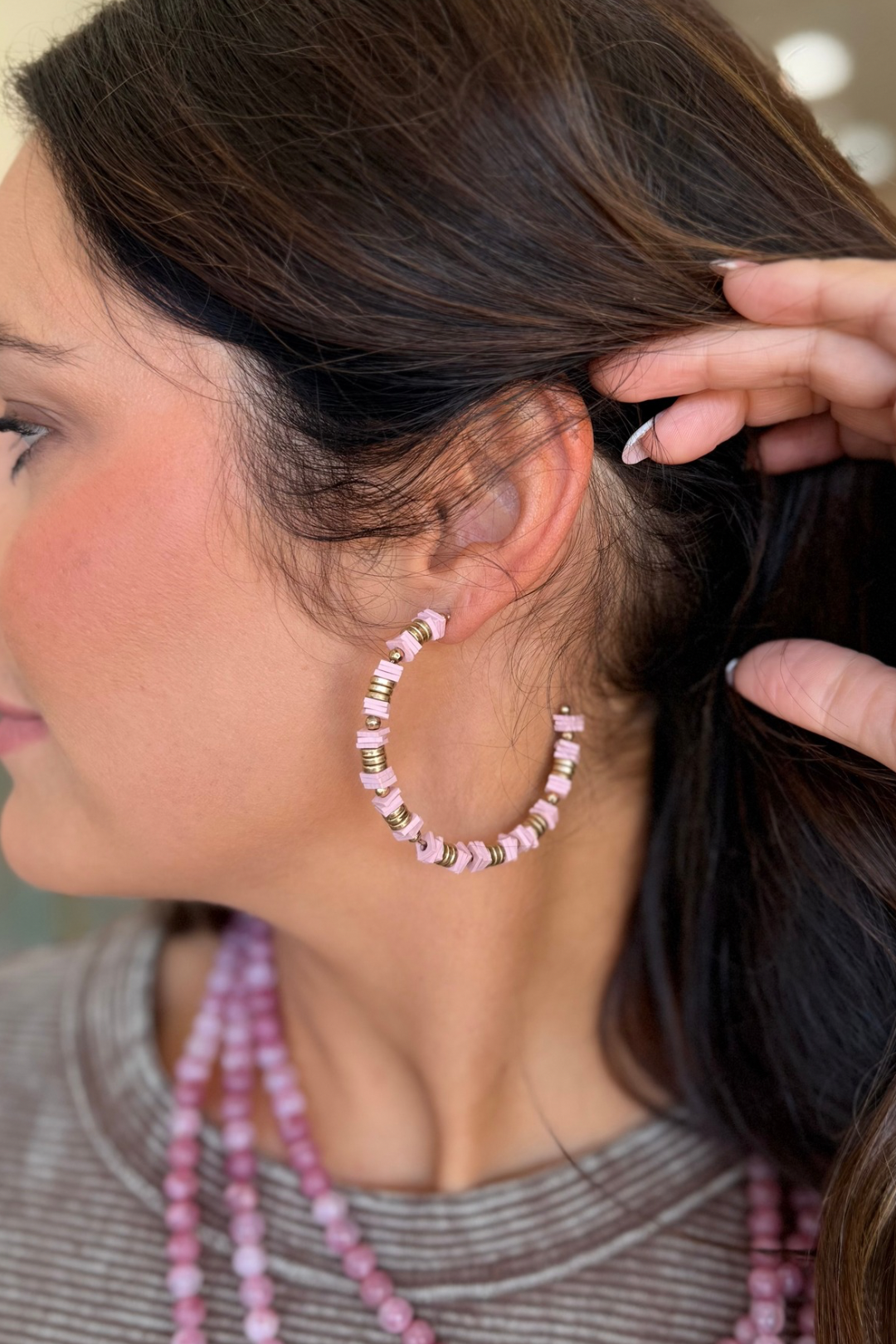 Pink Kiss Hoops