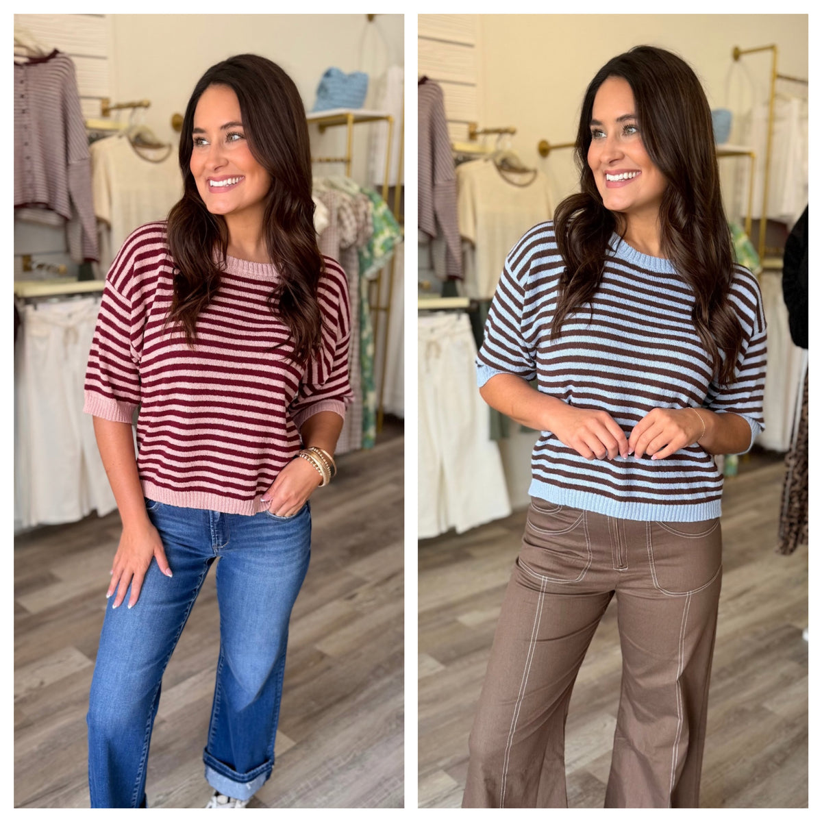 Simply Striped Sweater Top
