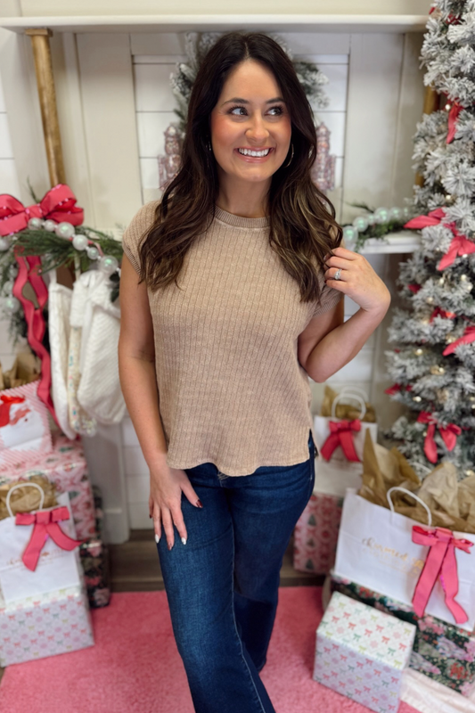 Toasted Taupe Rib Tee