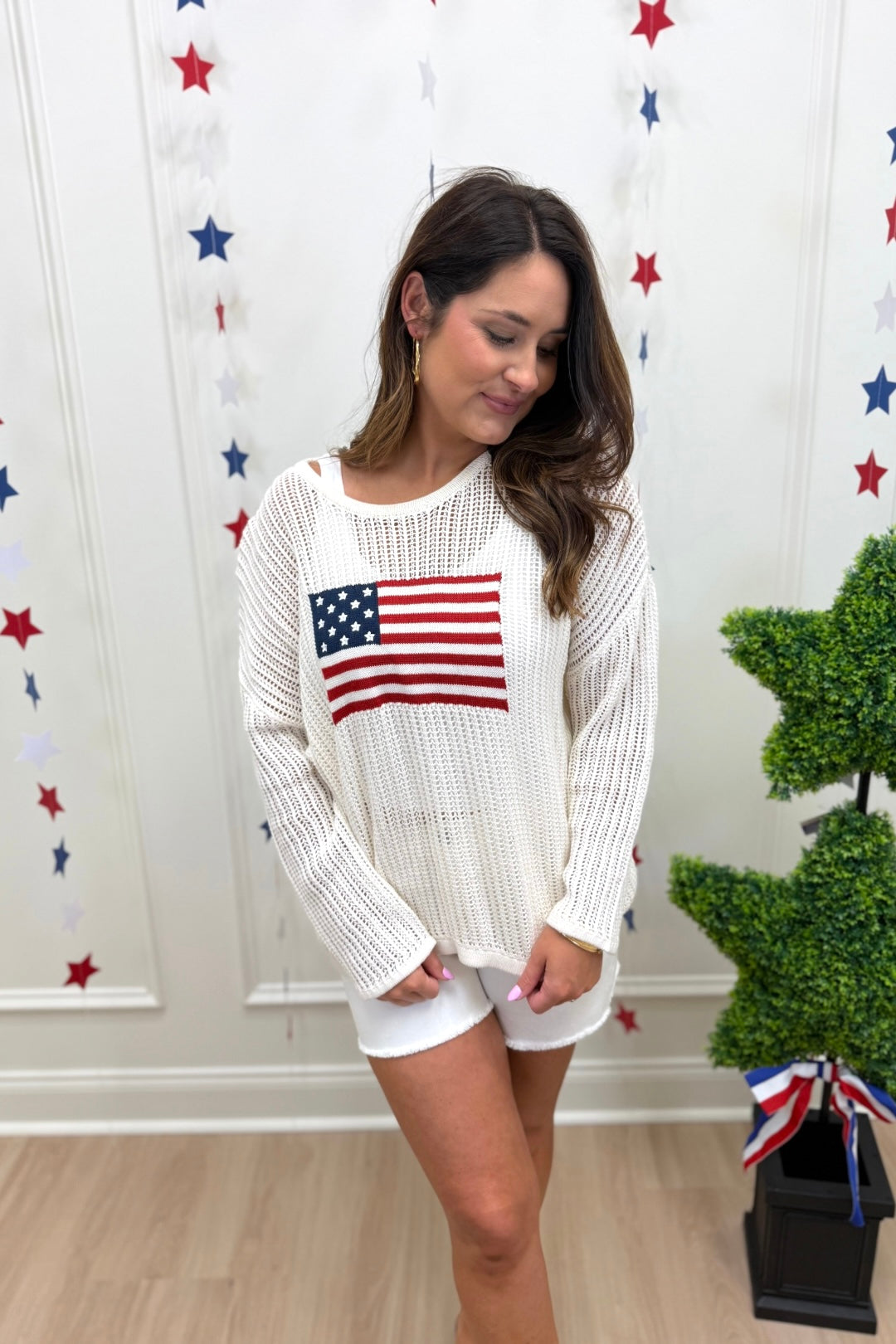 Americana Crochet Sweater
