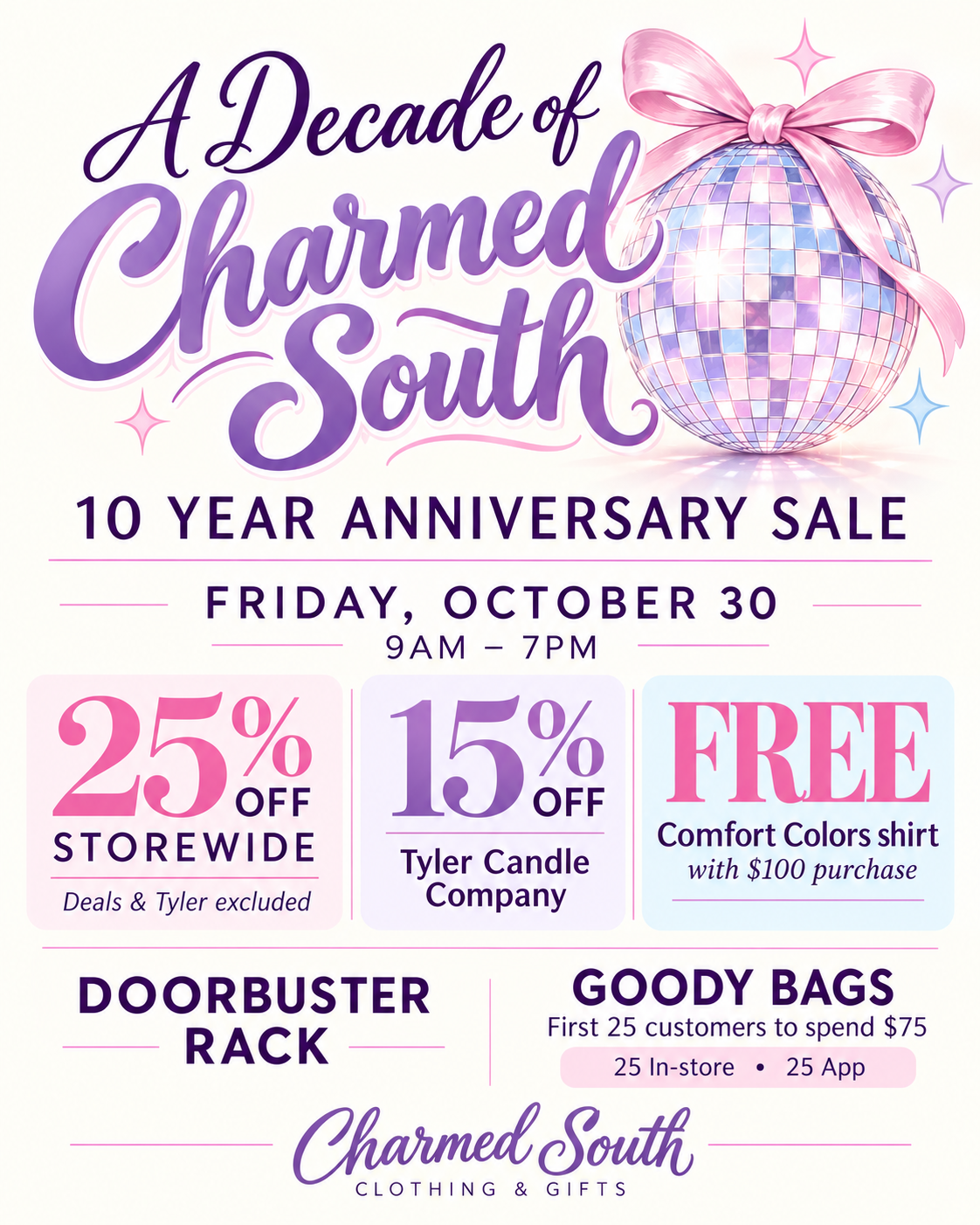 10 YEAR ANNIVERSARY SALE