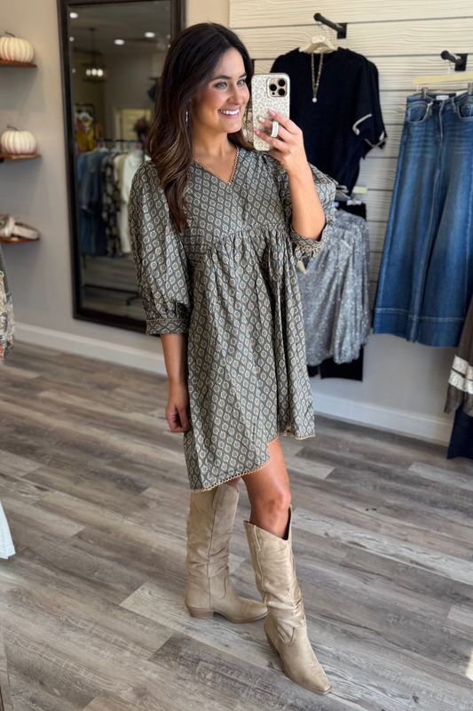 Slate Blooms Dress