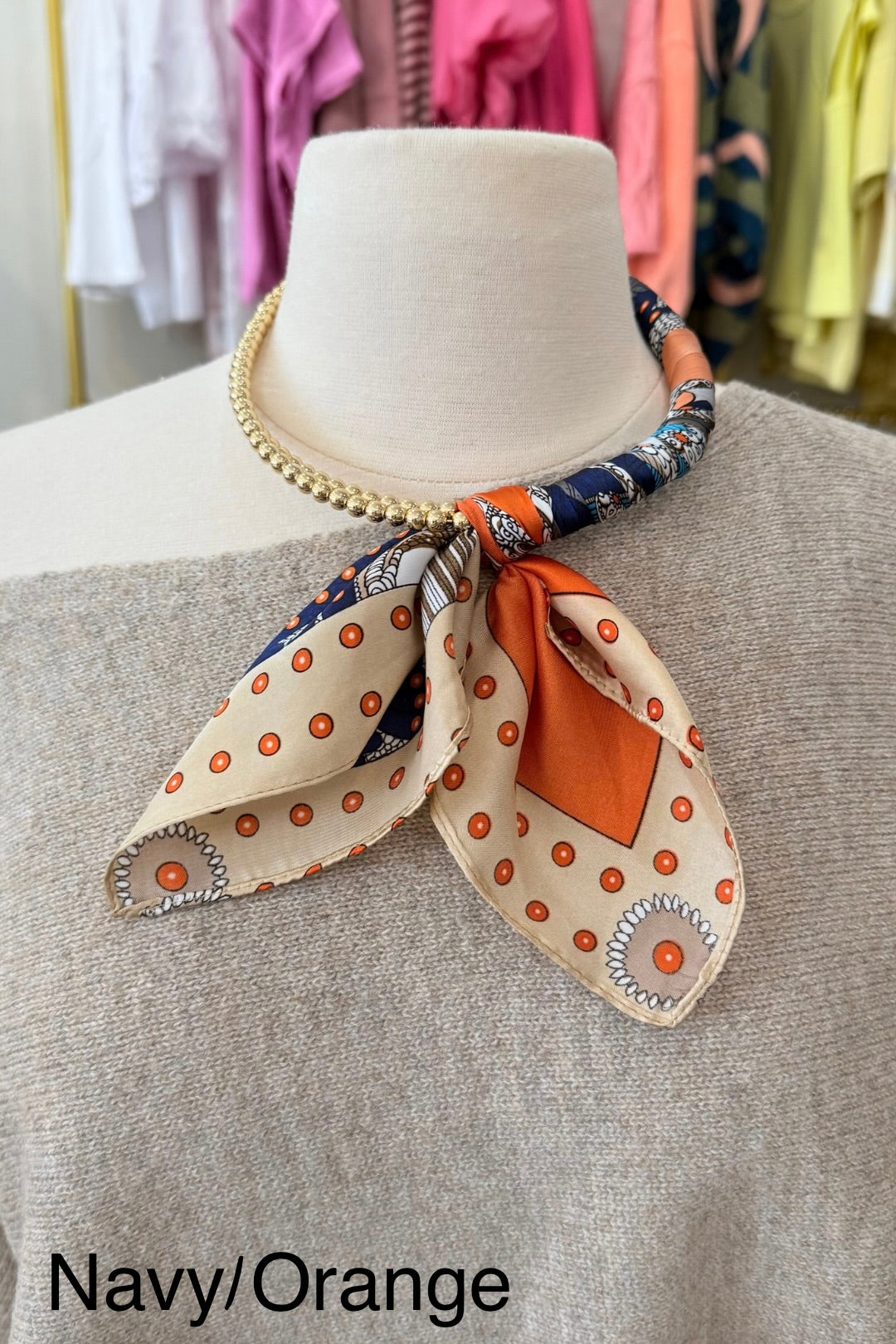 Scarf Wrapped Collar Necklace