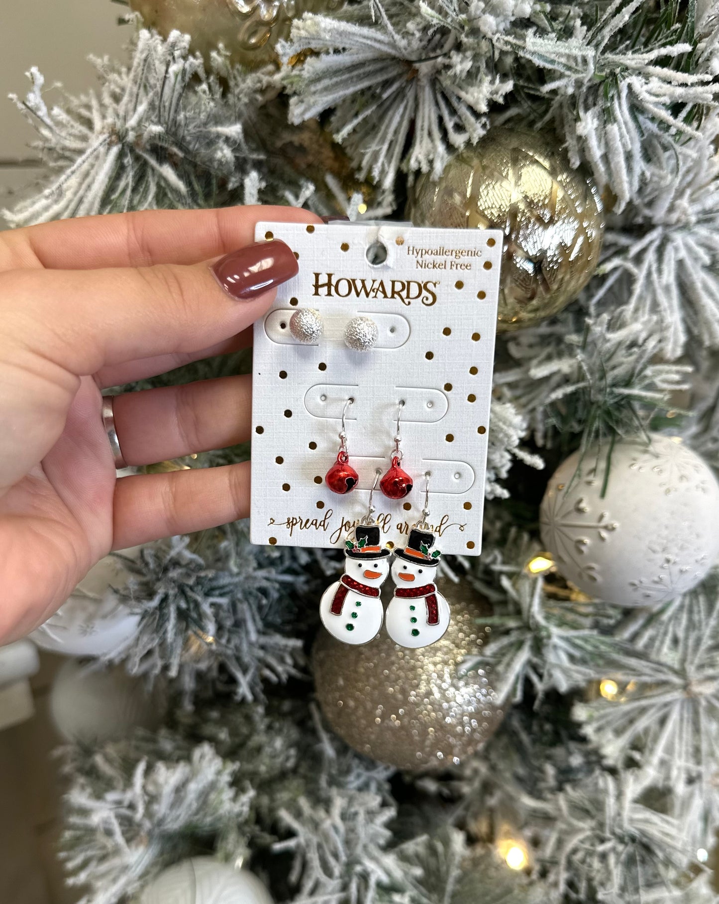 Holiday Snowman Earring Trio Set **Final Sale**