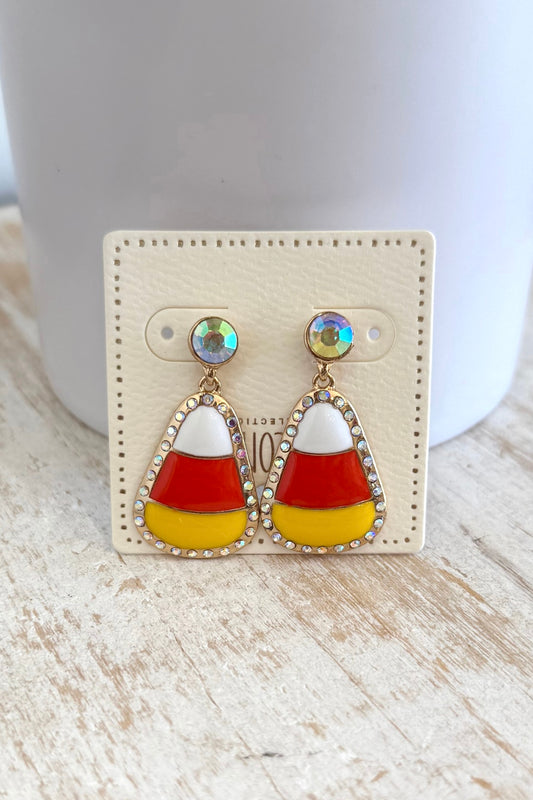 Candy Corn Glam Earrings