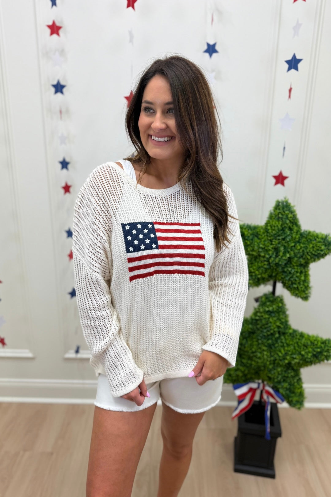 Americana Crochet Sweater