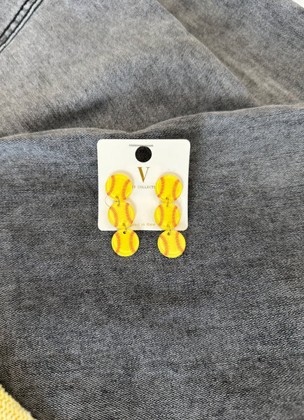 Enamel Linked Sport Earrings