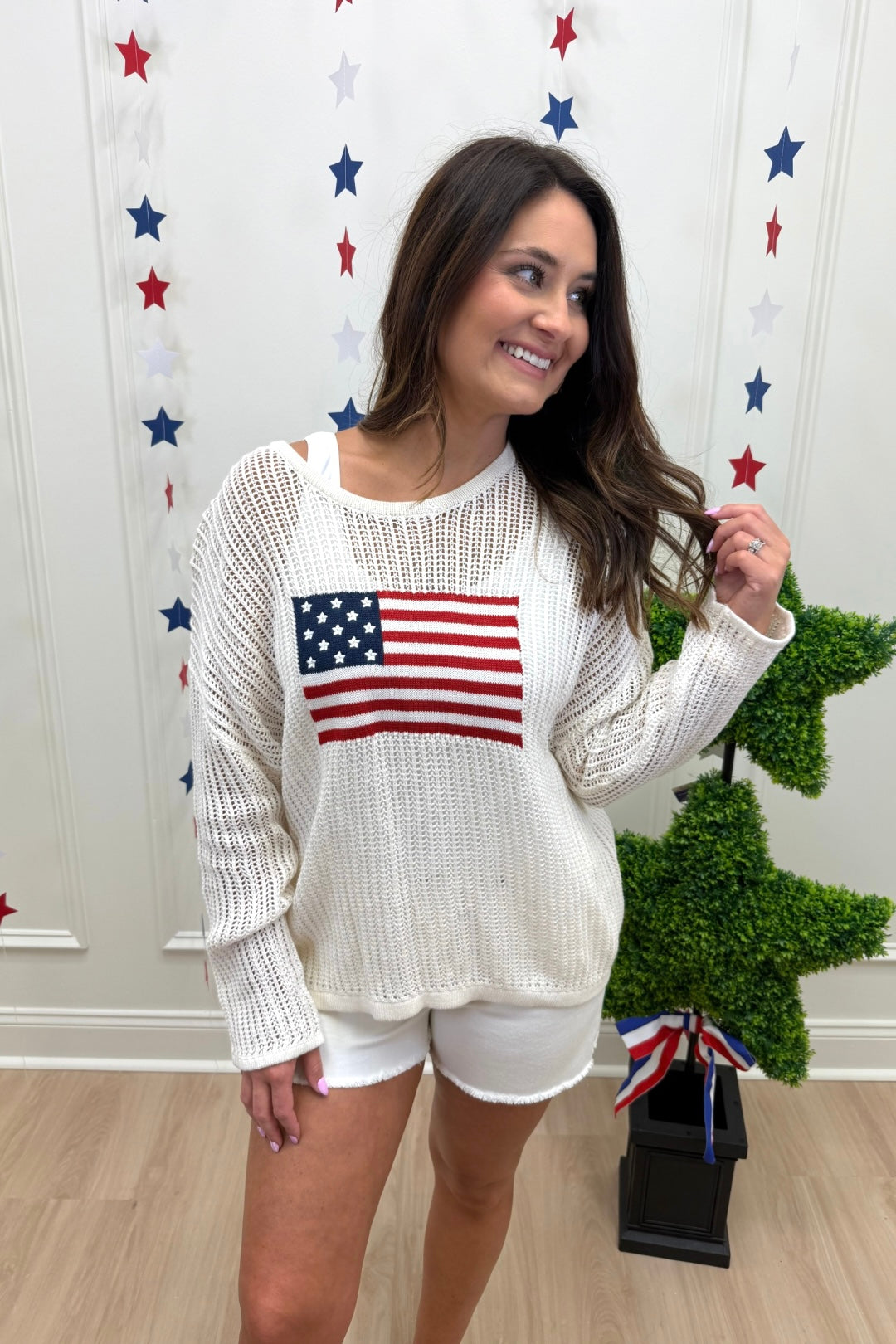 Americana Crochet Sweater