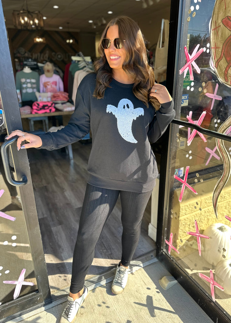 Ghost Sequin Sweatshirt