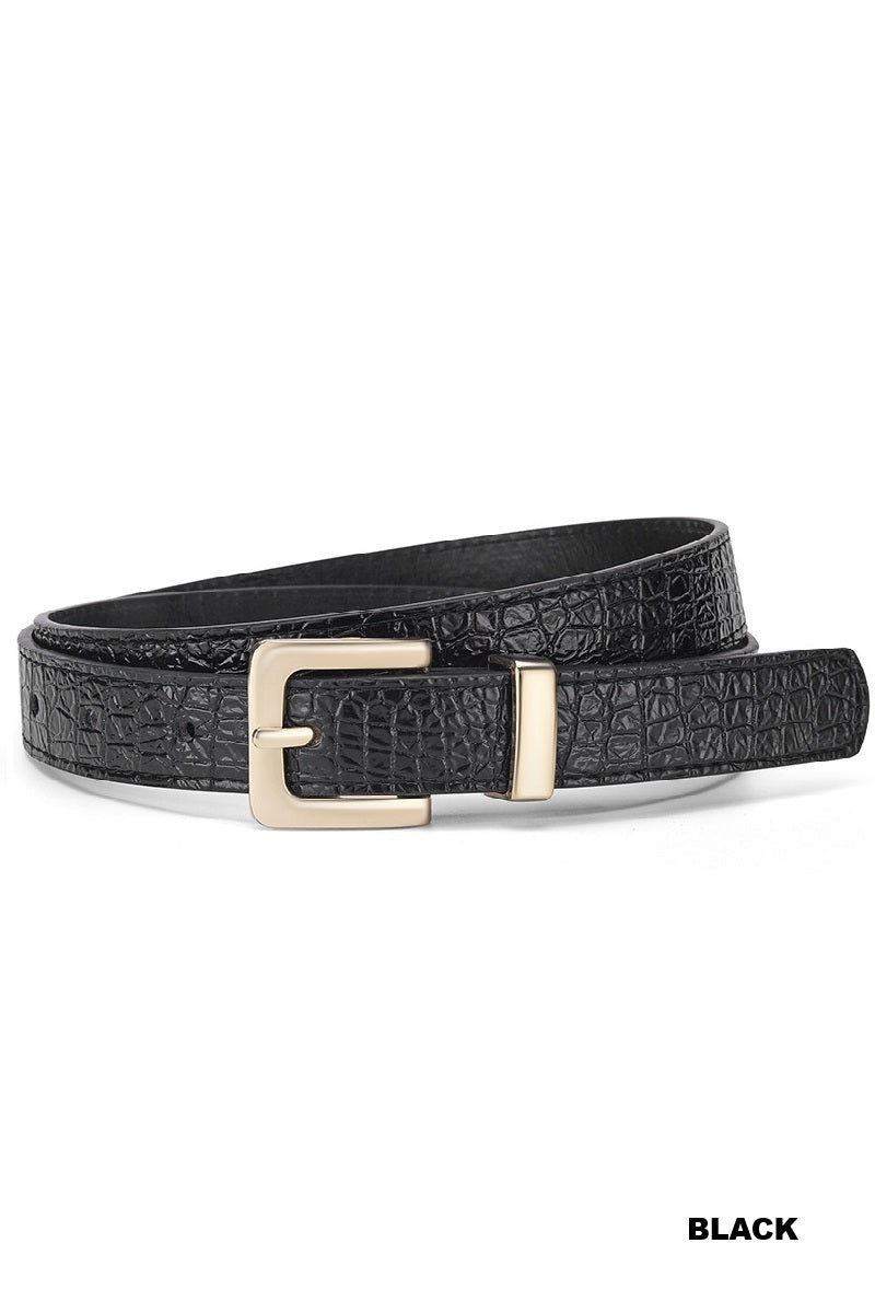The Statement Croc Belt