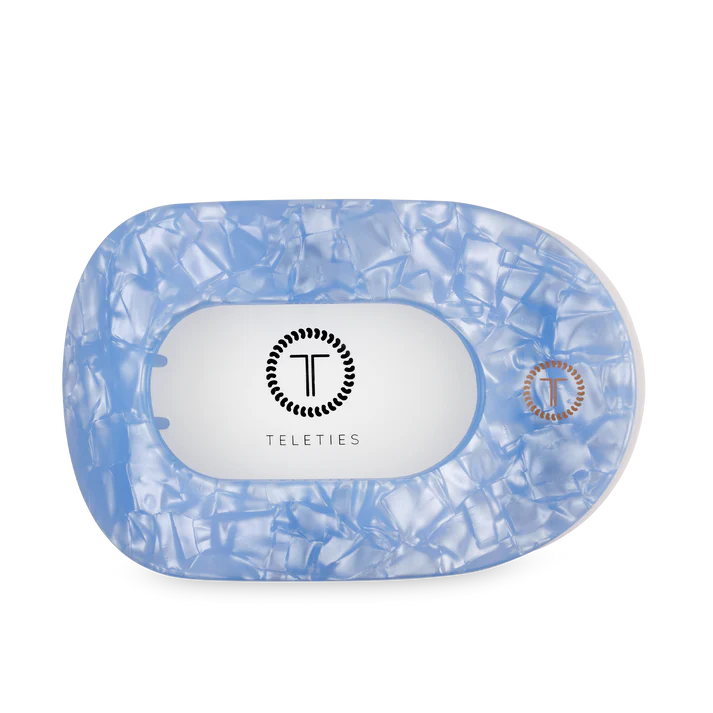 Teleties Blue Lagoon Flat Round Hair Clip