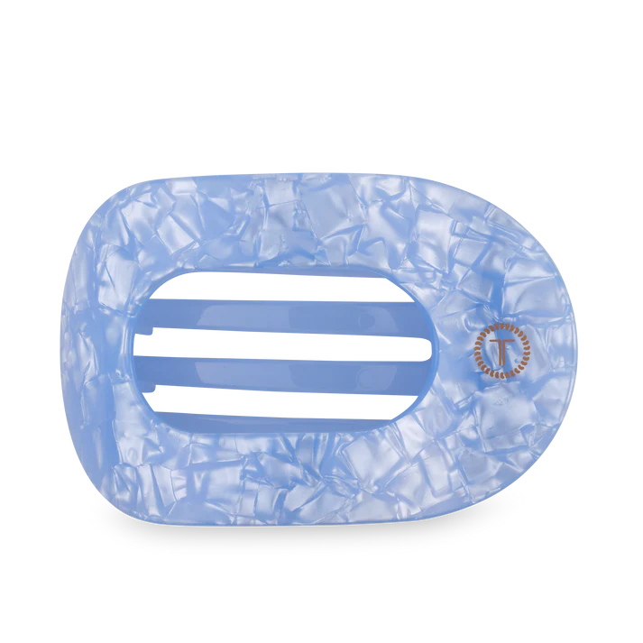 Teleties Blue Lagoon Flat Round Hair Clip