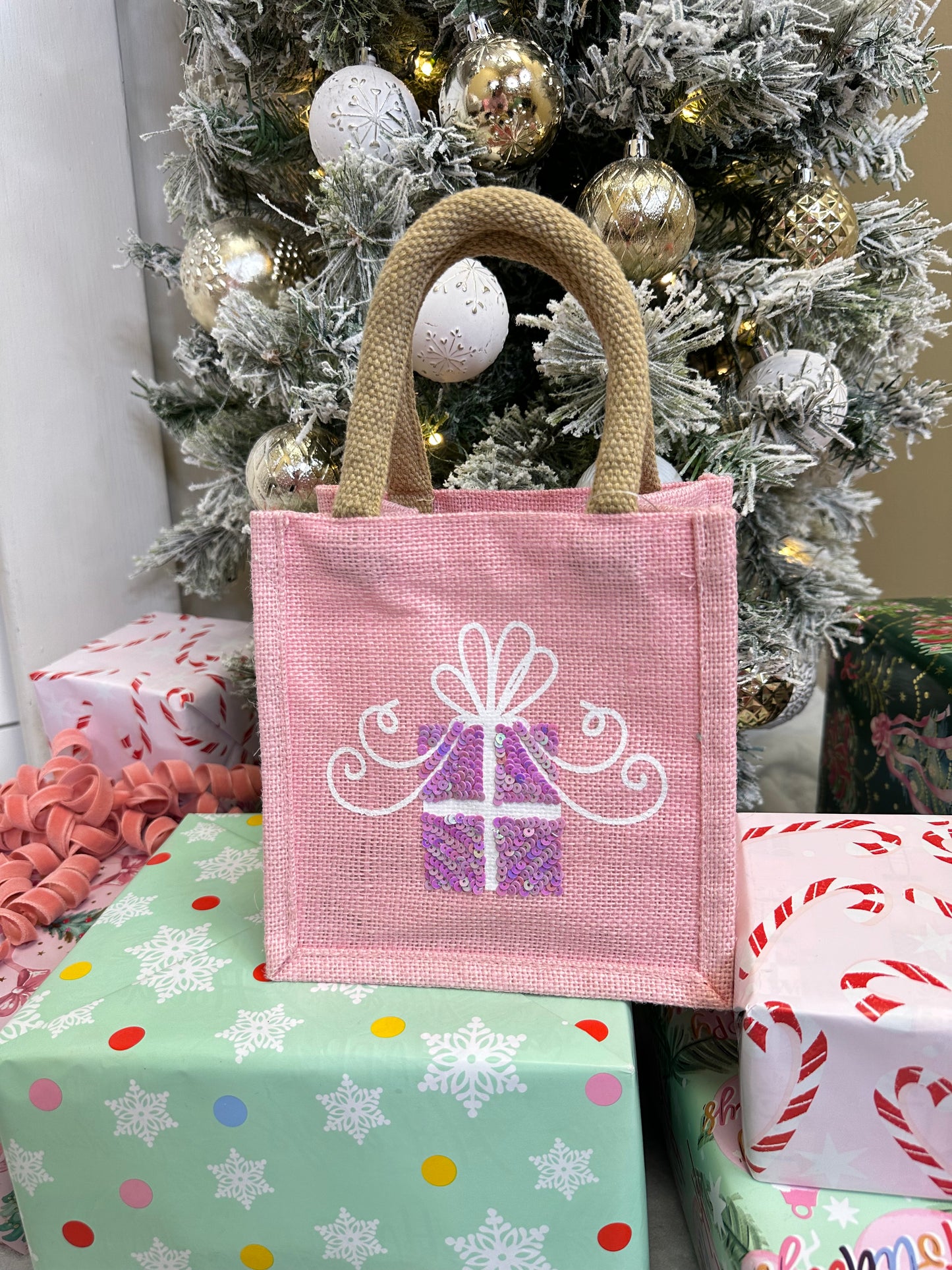 Glitzy Present Tote Bag