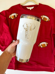 Elephant Etched Tumbler- 30 oz