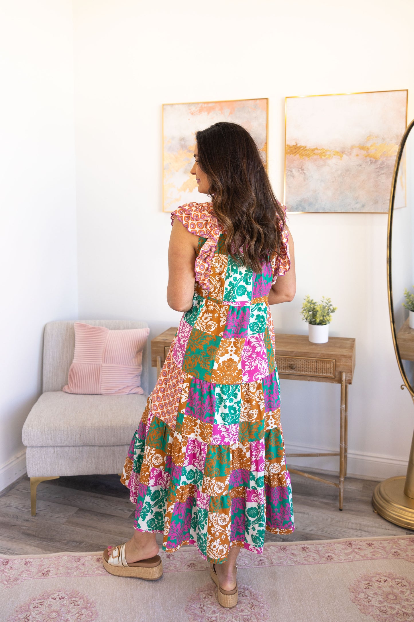 Boho Bloom Midi Dress