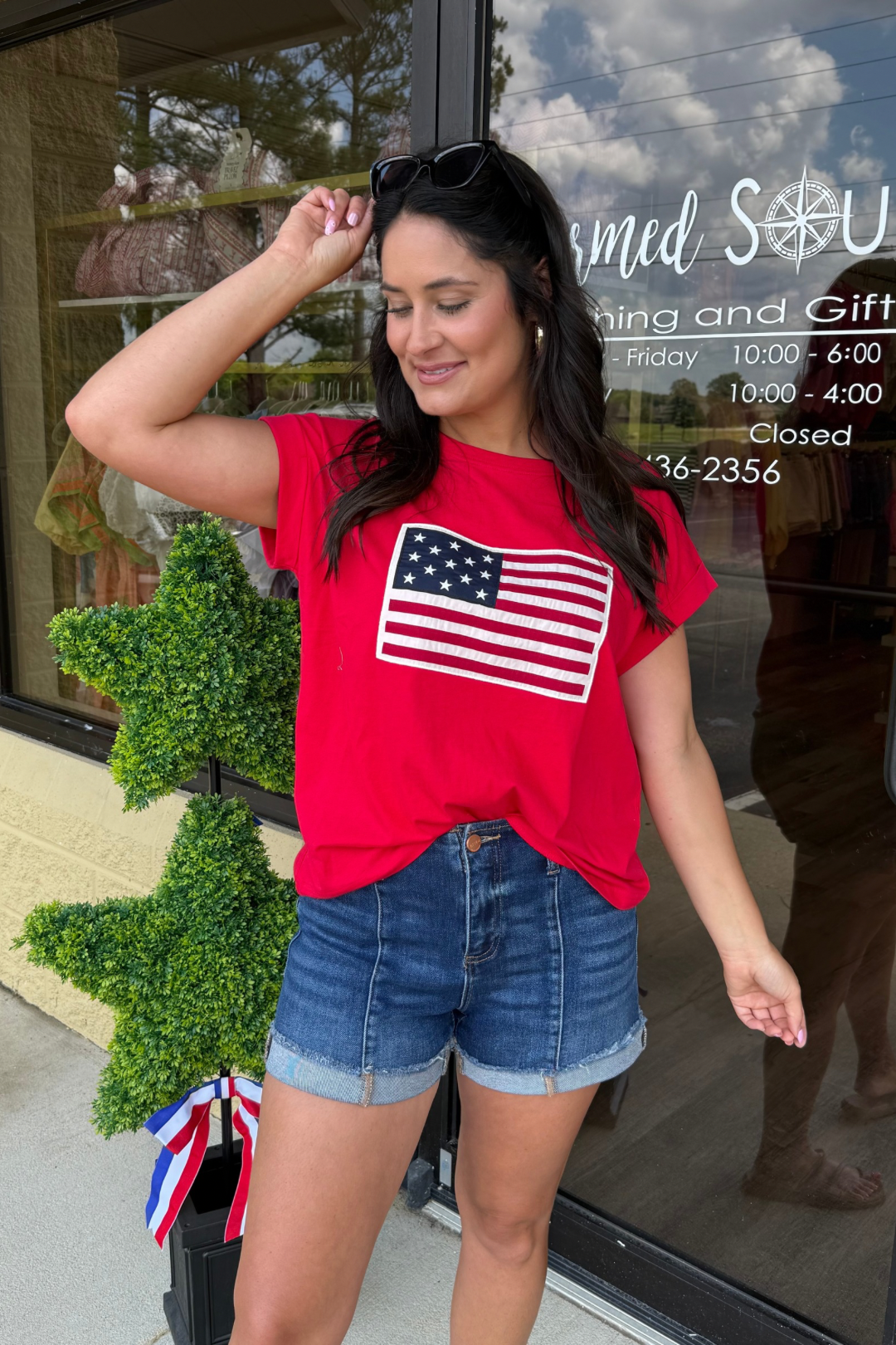 Red, White, and Cute Top