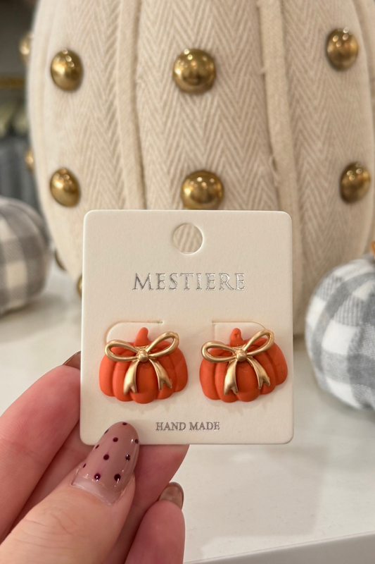 Pumpkin Patch Bow Studs