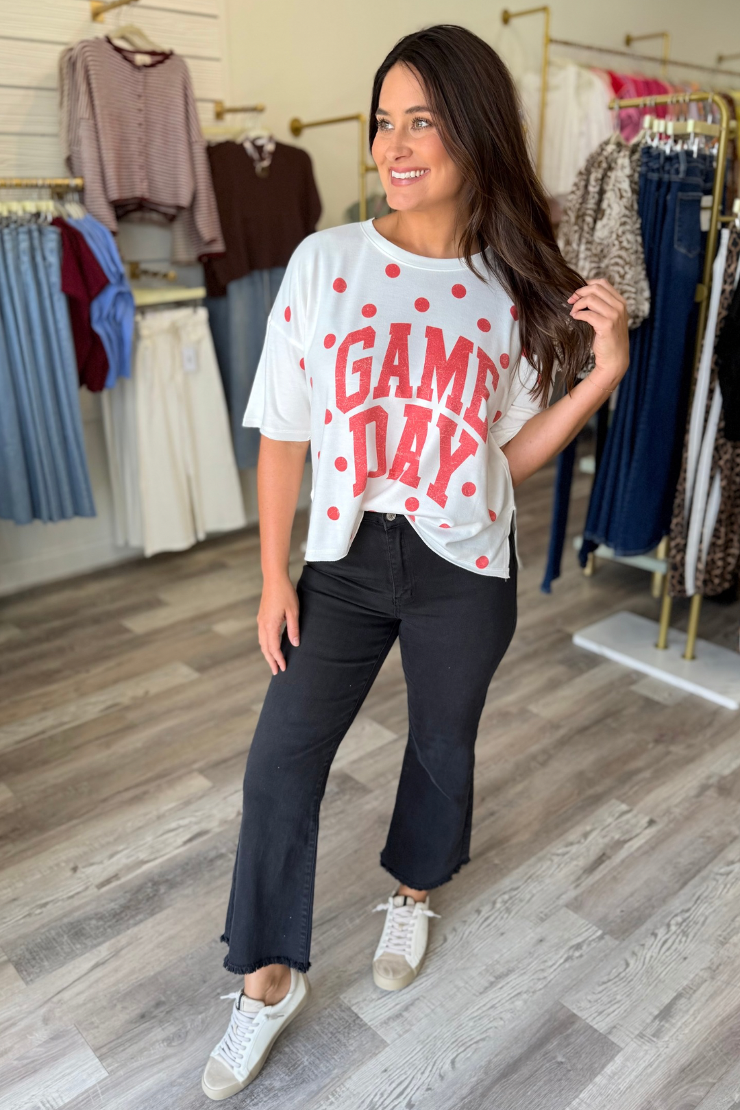 Game Day Polka Dot Top