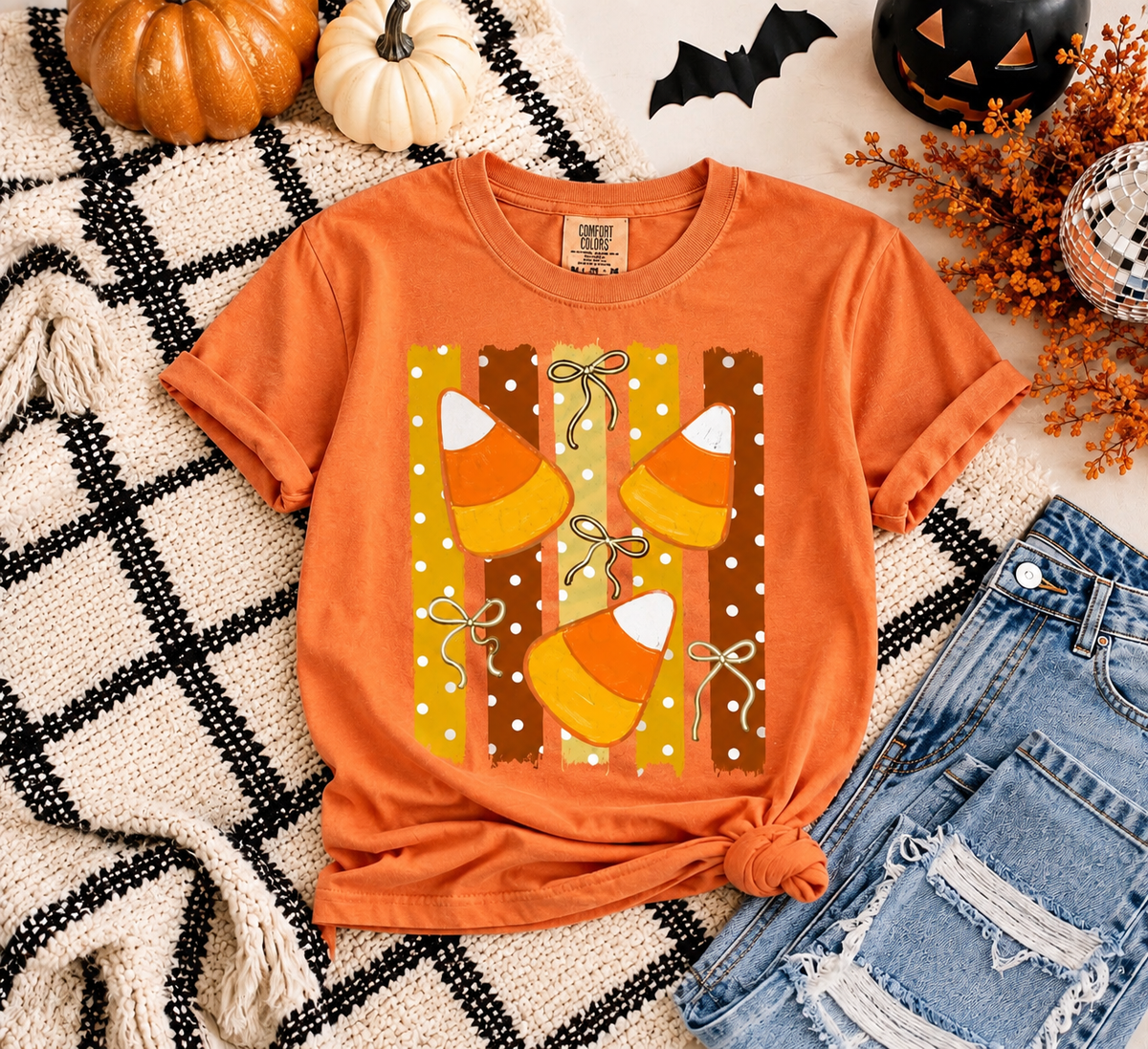 Candy Corn Pop Comfort Color Tee