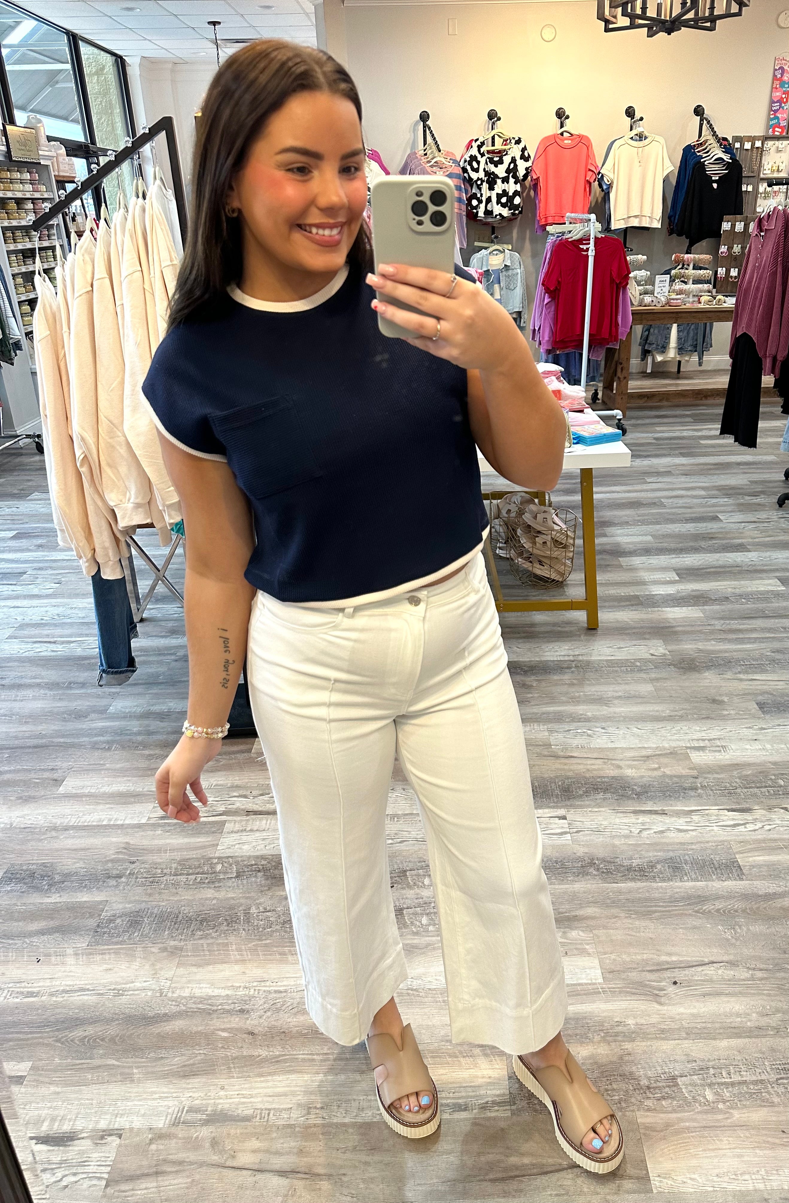 Back At It Navy Top **Final Sale**