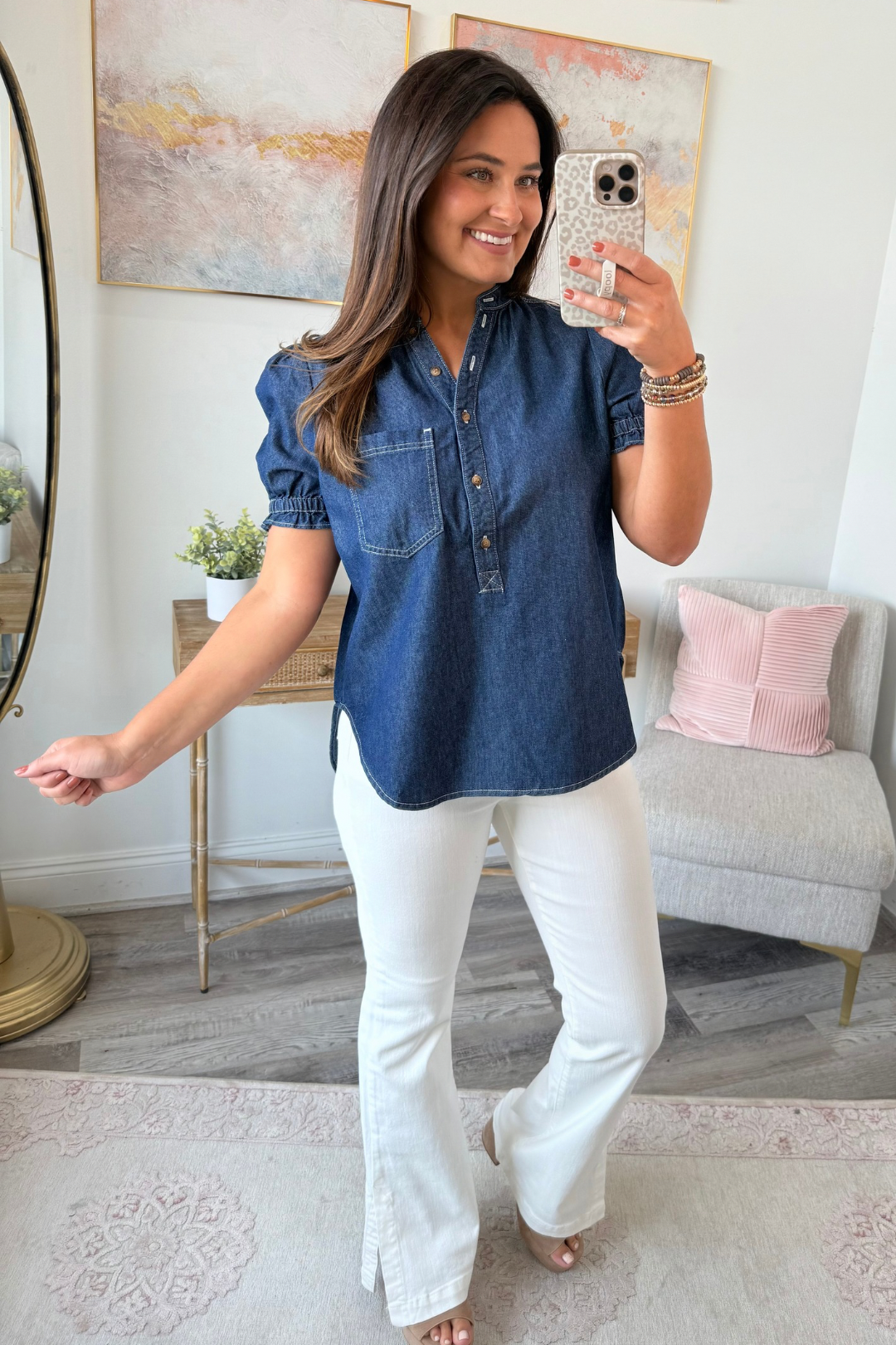 Stitchline Denim Top