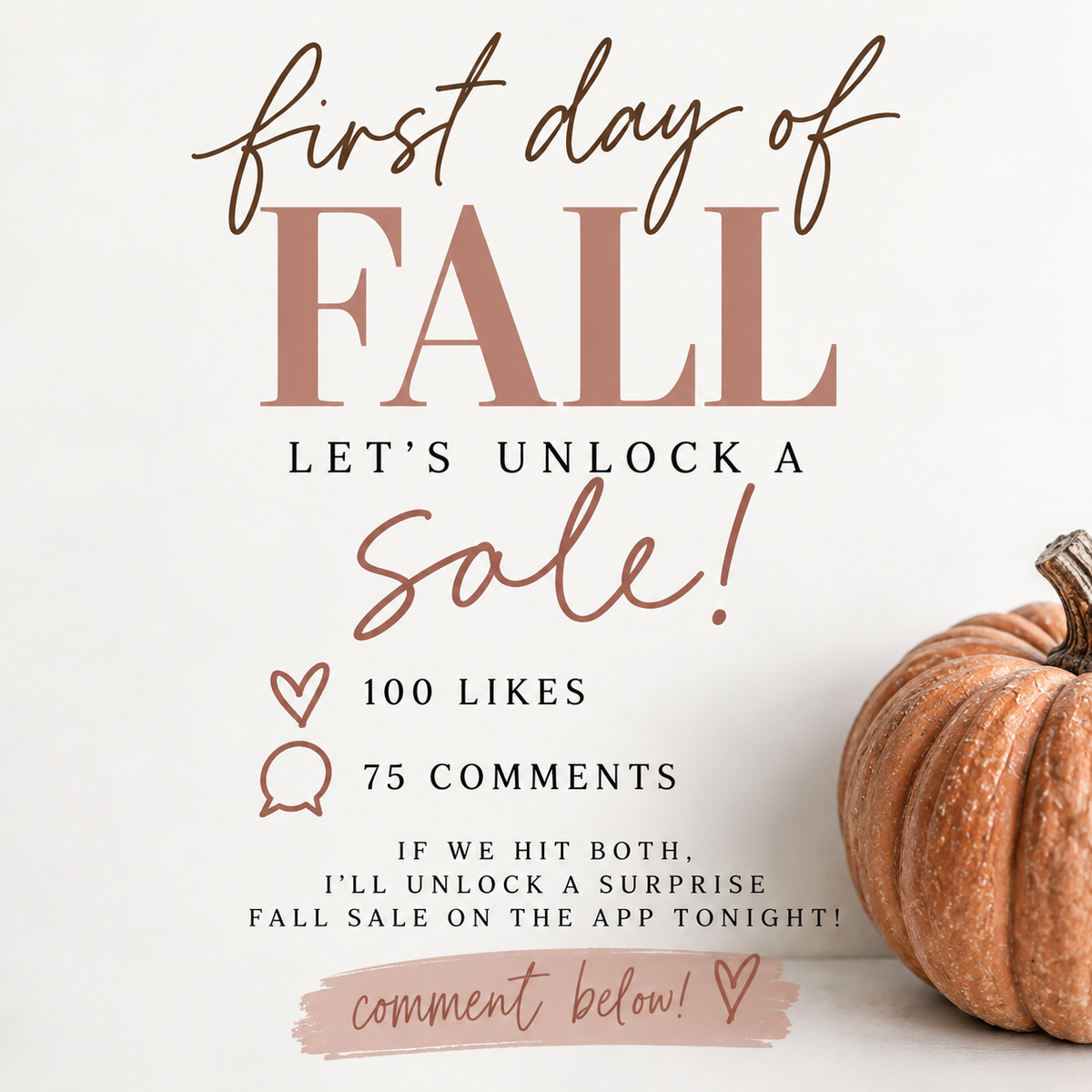 Unlock a Fall Sale