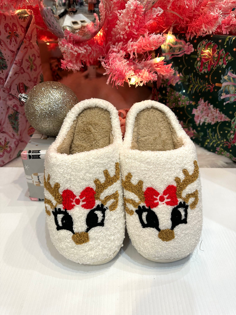 Girly Reindeer Slippers  **Doorbuster**  (Online BF)