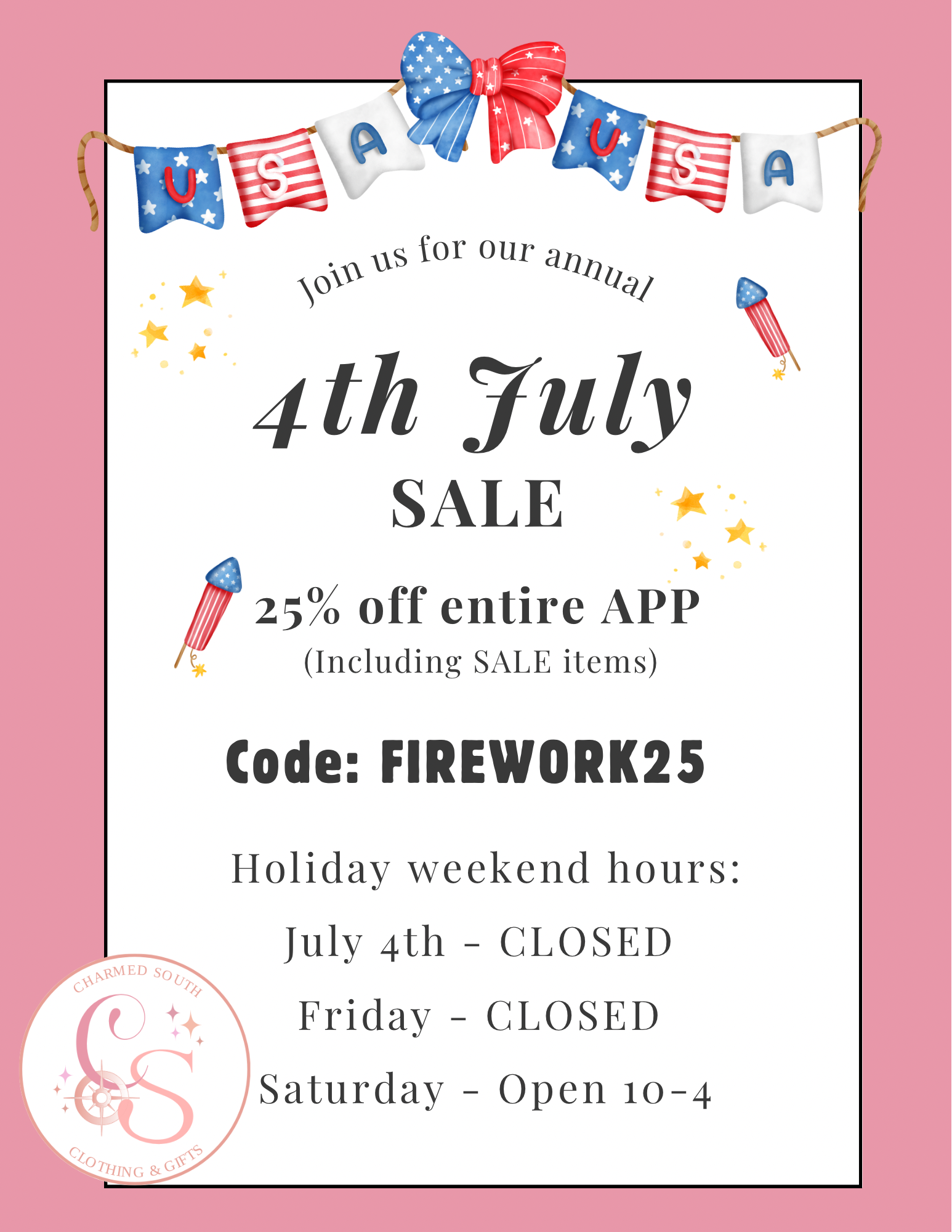 July 4th SALE