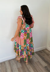 Boho Bloom Midi Dress